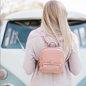 LC Lauren Conrad Baby Pink Mini Leather Backpack
